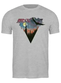 Заказать мужскую футболку в Москве. Футболка классическая Owl Space от oneredfoxstore@gmail.com - готовые дизайны и нанесение принтов.