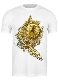 Заказать мужскую футболку в Москве. Футболка классическая Медведь от Антон Пак - готовые дизайны и нанесение принтов.