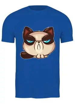 Заказать мужскую футболку в Москве. Футболка классическая Кот (Cat) от nadegda - готовые дизайны и нанесение принтов.