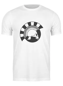 Заказать мужскую футболку в Москве. Футболка классическая Череп от BeliySlon - готовые дизайны и нанесение принтов.