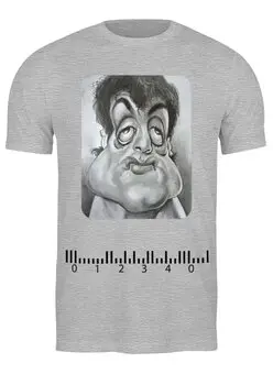 Заказать мужскую футболку в Москве. Футболка классическая Удивленный Сталлоне от denis01001 - готовые дизайны и нанесение принтов.