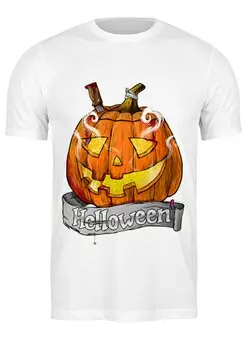 Заказать мужскую футболку в Москве. Футболка классическая Helloween от Антон Величко - готовые дизайны и нанесение принтов.