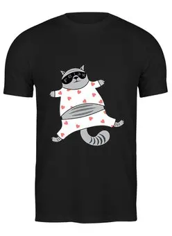 Заказать мужскую футболку в Москве. Футболка классическая котик спит от cherdantcev - готовые дизайны и нанесение принтов.