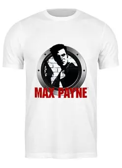 Заказать мужскую футболку в Москве. Футболка классическая Max Payne от THE_NISE  - готовые дизайны и нанесение принтов.