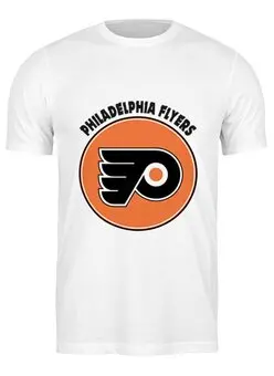 Заказать мужскую футболку в Москве. Футболка классическая Philadelphia Flyers  от kspsshop - готовые дизайны и нанесение принтов.