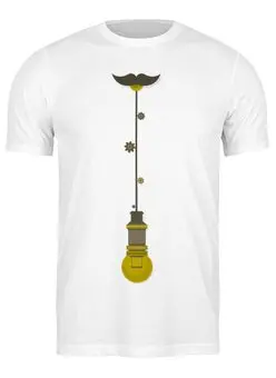 Заказать мужскую футболку в Москве. Футболка классическая Лампа - галстук от megashmot - готовые дизайны и нанесение принтов.