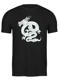 Заказать мужскую футболку в Москве. Футболка классическая дракон от queen  - готовые дизайны и нанесение принтов.