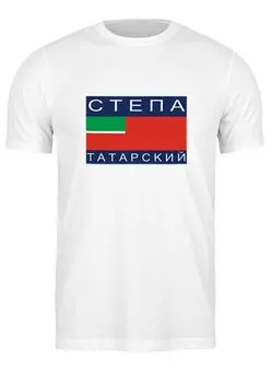 Заказать мужскую футболку в Москве. Футболка классическая STEPA TATARSKIY от Тимофей Ступин - готовые дизайны и нанесение принтов.