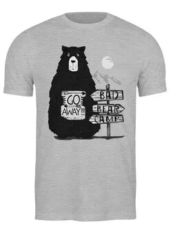 Заказать мужскую футболку в Москве. Футболка классическая Bad Bear Camp от oneredfoxstore@gmail.com - готовые дизайны и нанесение принтов.