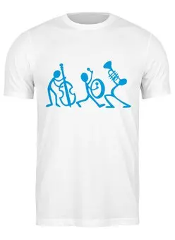 Заказать мужскую футболку в Москве. Футболка классическая Музыка  от T-shirt print  - готовые дизайны и нанесение принтов.