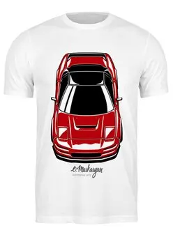 Заказать мужскую футболку в Москве. Футболка классическая Honda / Acura NSX от Oleg Markaryan - готовые дизайны и нанесение принтов.