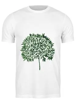 Заказать мужскую футболку в Москве. Футболка классическая оливковое дерево от okonit - готовые дизайны и нанесение принтов.