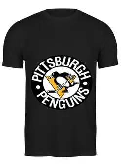 Заказать мужскую футболку в Москве. Футболка классическая Pittsburgh Penguins от Евгения Железкина - готовые дизайны и нанесение принтов.