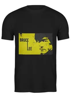 Заказать мужскую футболку в Москве. Футболка классическая Bruce Lee от Виктор Гришин - готовые дизайны и нанесение принтов.