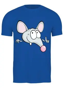 Заказать мужскую футболку в Москве. Футболка классическая Мышка от Violet - готовые дизайны и нанесение принтов.