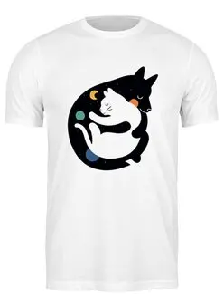 Заказать мужскую футболку в Москве. Футболка классическая Dog and cat от Kostya  - готовые дизайны и нанесение принтов.