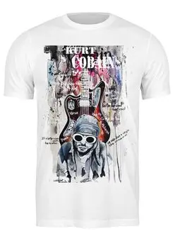 Заказать мужскую футболку в Москве. Футболка классическая Kurt Cobain от roxy - готовые дизайны и нанесение принтов.