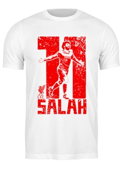 Заказать мужскую футболку в Москве. Футболка классическая Salah Liverpool от skynatural - готовые дизайны и нанесение принтов.