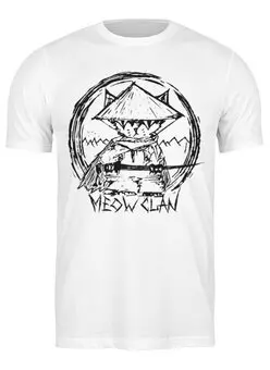 Заказать мужскую футболку в Москве. Футболка классическая Meow-Tang Clan от oneredfoxstore@gmail.com - готовые дизайны и нанесение принтов.