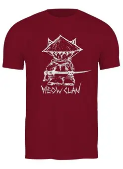 Заказать мужскую футболку в Москве. Футболка классическая Meow-Tang Clan от oneredfoxstore@gmail.com - готовые дизайны и нанесение принтов.