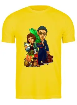 Заказать мужскую футболку в Москве. Футболка классическая Leon and Mathilda  от T-shirt print  - готовые дизайны и нанесение принтов.