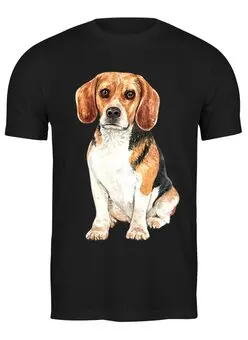 Заказать мужскую футболку в Москве. Футболка классическая Dog Beagle от T-shirt print  - готовые дизайны и нанесение принтов.