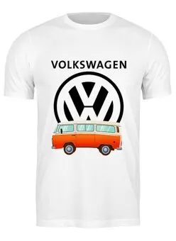 Заказать мужскую футболку в Москве. Футболка классическая Volkswagen  от T-shirt print  - готовые дизайны и нанесение принтов.