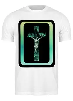Заказать мужскую футболку в Москве. Футболка классическая Крест от Plekhan.T - готовые дизайны и нанесение принтов.