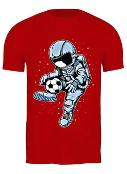 Заказать мужскую футболку в Москве. Футболка классическая Космический юмор  от T-shirt print  - готовые дизайны и нанесение принтов.