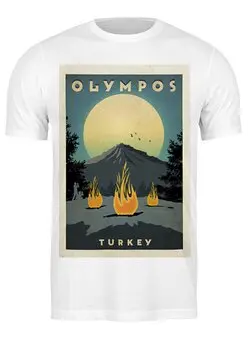 Заказать мужскую футболку в Москве. Футболка классическая Олимпос от acidhouses - готовые дизайны и нанесение принтов.