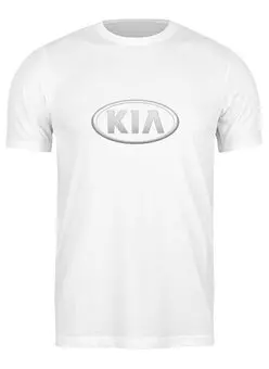 Заказать мужскую футболку в Москве. Футболка классическая Авто KIA от THE_NISE  - готовые дизайны и нанесение принтов.