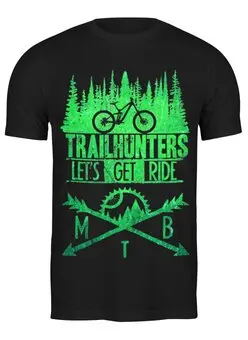 Заказать мужскую футболку в Москве. Футболка классическая Trailhunters от oneredfoxstore@gmail.com - готовые дизайны и нанесение принтов.