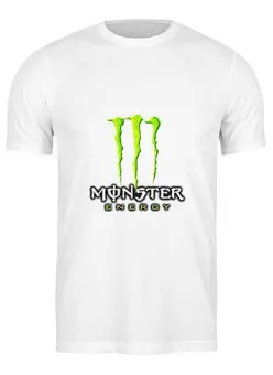 Заказать мужскую футболку в Москве. Футболка классическая Monster Energy от THE_NISE  - готовые дизайны и нанесение принтов.