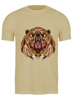 Заказать мужскую футболку в Москве. Футболка классическая Медведь от nessing - готовые дизайны и нанесение принтов.