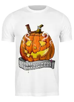 Заказать мужскую футболку в Москве. Футболка классическая Helloween от Антон Величко - готовые дизайны и нанесение принтов.