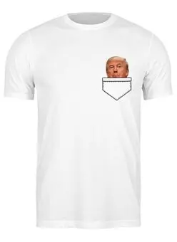 Заказать мужскую футболку в Москве. Футболка классическая Карманный Трамп  от CoolDesign - готовые дизайны и нанесение принтов.