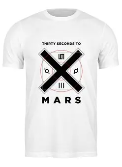 Заказать мужскую футболку в Москве. Футболка классическая 30 Seconds to Mars от geekbox - готовые дизайны и нанесение принтов.