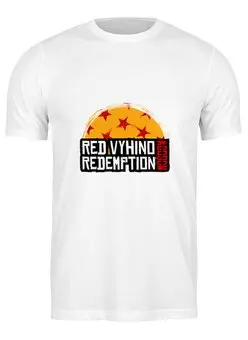 Заказать мужскую футболку в Москве. Футболка классическая Red Vyhino Moscow Redemption от kamal-creations - готовые дизайны и нанесение принтов.