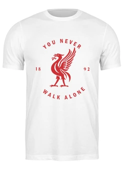 Заказать мужскую футболку в Москве. Футболка классическая You never walk alone от skynatural - готовые дизайны и нанесение принтов.