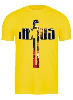 Заказать мужскую футболку в Москве. Футболка классическая ✞ JESUS ✞ от balden - готовые дизайны и нанесение принтов.