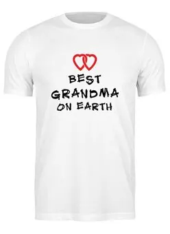 Заказать мужскую футболку в Москве. Футболка классическая Лучшая Бабушка от trugift - готовые дизайны и нанесение принтов.