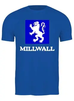 Заказать мужскую футболку в Москве. Футболка классическая Millwall Old Logo от Millwall Supporters Club Russia - готовые дизайны и нанесение принтов.