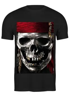Заказать мужскую футболку в Москве. Футболка классическая пираты карибского моря от Mishania - готовые дизайны и нанесение принтов.