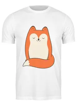 Заказать мужскую футболку в Москве. Футболка классическая Лисичка (Fox) от coolmag - готовые дизайны и нанесение принтов.