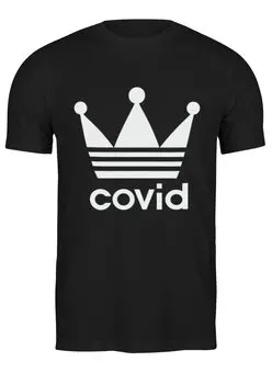 Заказать мужскую футболку в Москве. Футболка классическая Covid-19 от skynatural - готовые дизайны и нанесение принтов.