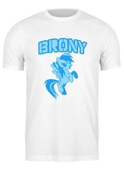 Заказать мужскую футболку в Москве. Футболка классическая BRONY Rainbow Dash от brony.s - готовые дизайны и нанесение принтов.
