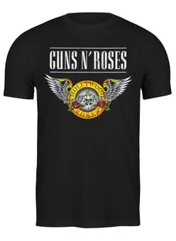 Заказать мужскую футболку в Москве. Футболка классическая Guns n' Roses от Leichenwagen - готовые дизайны и нанесение принтов.