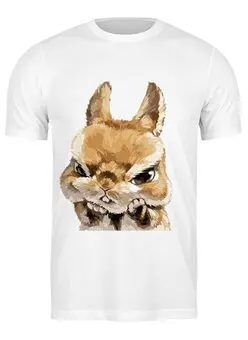 Заказать мужскую футболку в Москве. Футболка классическая "Злой заяц" от Re  Tyan - готовые дизайны и нанесение принтов.