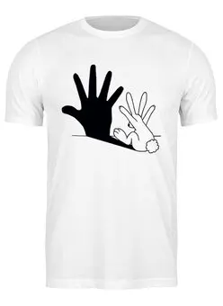 Заказать мужскую футболку в Москве. Футболка классическая Rabbit от Kostya  - готовые дизайны и нанесение принтов.