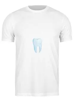 Заказать мужскую футболку в Москве. Футболка классическая Зуб для стоматолога от Регина Милютина - готовые дизайны и нанесение принтов.